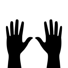 Obraz premium two hands on a white background