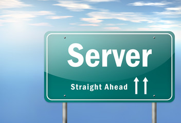 Highway Signpost "Server"