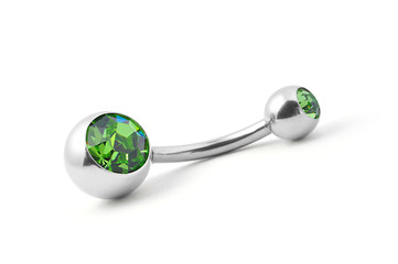 Jewelry for the piercing on white background