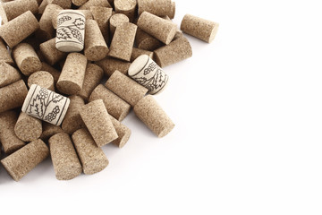 Wine corks from corner