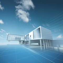 Obraz premium Concept house drawing