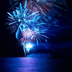 Colorful holiday fireworks