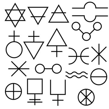Alchemy symbols collection