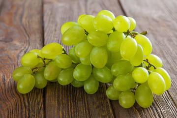 Grapes on a wooden table