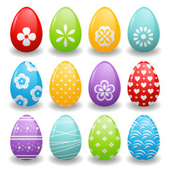 bright easter eggs