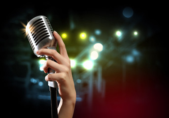 audio microphone retro style