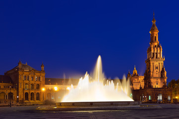 Fototapeta na wymiar Pałac w Hiszpanii Square w Sewilli Hiszpanii
