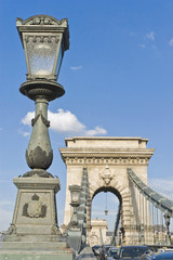 Chain Bridge at Budapest, Hungary