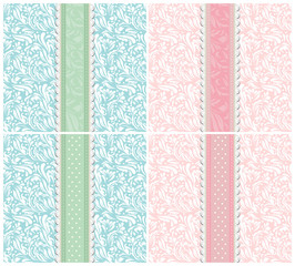 Set of background for invitation card vector