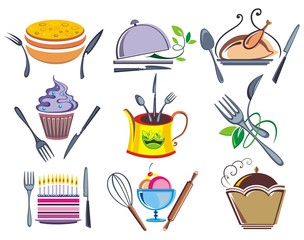 Food icons set