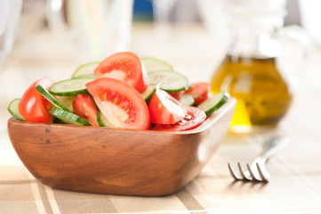 salad with tomatoes and cucumbers