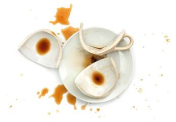Obraz na płótnie Canvas Broken Coffee Cup