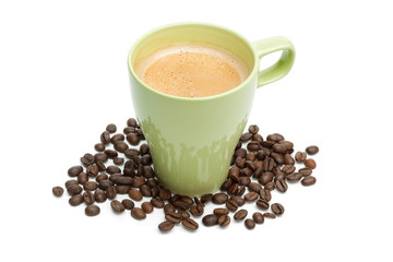 Coffee Mug and Beans