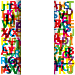 Vector Abstract Colour Alphabet