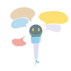 Microphone on isolated background. Vector design. 