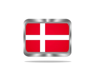 Metal Denmark flag.