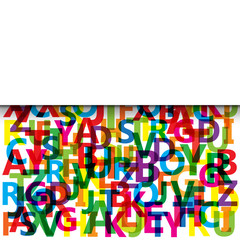 Vector Abstract Colour Alphabet