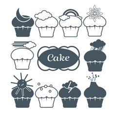 Fruitcakes with weather