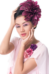 Naklejka premium Spring lady