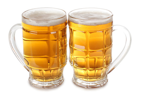 Beer in two mugs