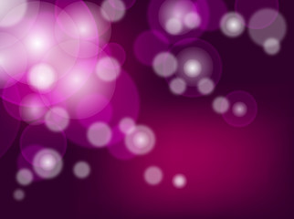 Magenta bokeh rings and circles Vector Background eps 10