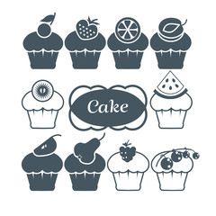 Ten fruitcakes set