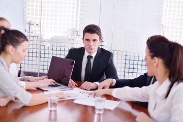 Fototapeta premium business people in a meeting at office