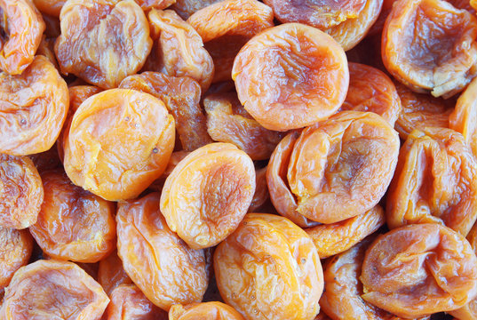 Background Made Of Dried Apricots