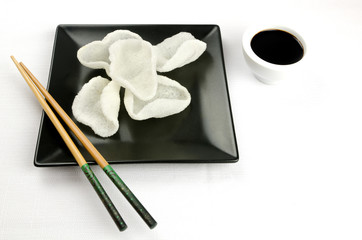 Chinese food, prawn crackers