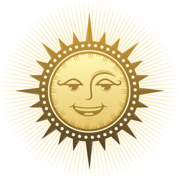 Ethnic laughing sun