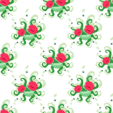 Flower pattern Dionea muscipula
