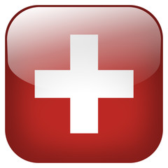 Obraz premium switzerland flag button
