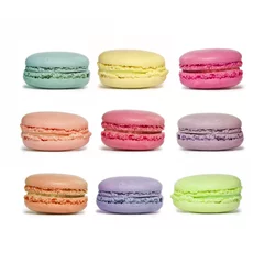 Selbstklebende Fototapete Macarons Makronen