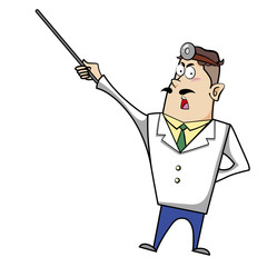 Cartoon Doctor with Pointer