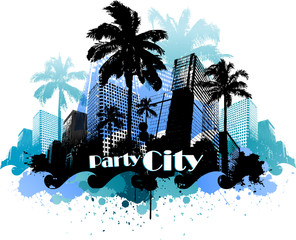 Tropical urban party city background EPS 10 - 50101167