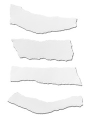 white paper ripped message background