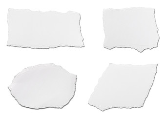 white paper ripped message background