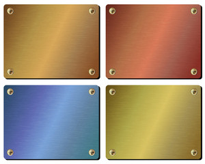 Realistic set of metal plates