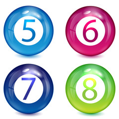 Obraz premium set of balls with numbers