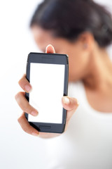 Indian girl with mobile smart phone 6