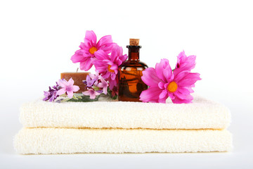 Fototapeta na wymiar Aromatherapy and Massage Oil