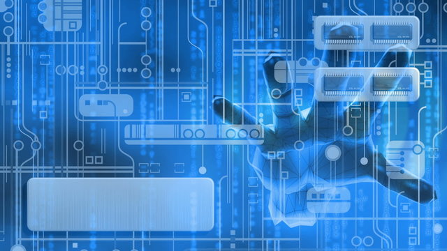 Hand - Matrix - touch screen - Platine