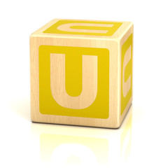 letter u alphabet cubes font © koya979