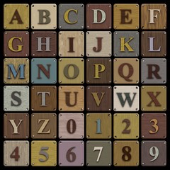 Wooden Block Alphabet