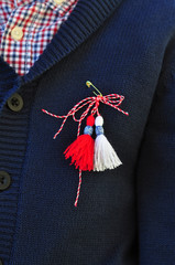 Martenitsa on a child's sweate