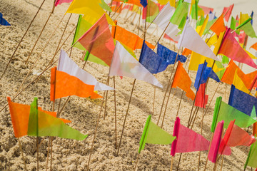 Colorful paper flag
