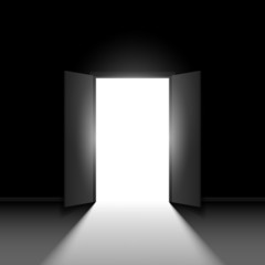 Double open door