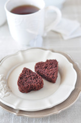 Heart - shaped brownies