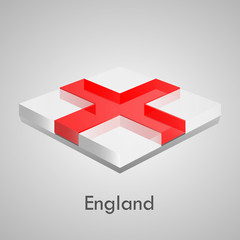 European flags set (glossy bricks) - England