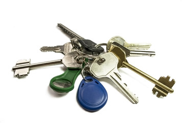 Keys on white